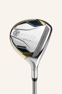 TaylorMade Kalea Gold Fairwayholz, modernes Damen-Fairwayholz mit goldener Beschichtung und ergonomischem Design.