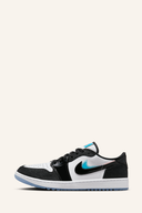 Nike Air 1 Low G Golfschuh, schwarzer Golf-Schuh mit weißem Nike-Logo und griffiger Sohle für verbesserten Halt.