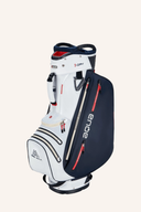 Großer, blauer Big Max AQUA Style 4 Golfbag mit mehreren Fächern und Tragegriffen, auf weißem Hintergrund fotografiert