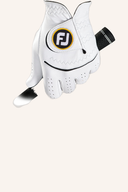 Weißer Footjoy StaSof Golfhandschuh aus Leder, bequem und strapazierfähig, für optimalen Griff beim Golf.