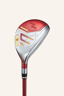 Hybrid-Hybridclub Honma Beres 09 Lady Utility mit schwarzem Griff und silberner Schlagfläche, ergonomisches Design