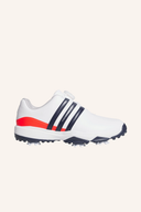 Adidas Tour360 Boa 2024 Golfschuhe, seitliche Ansicht mit transparentem Hintergrund, bequeme und stabile Golfschuh-Design.