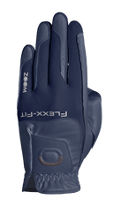 Golfhandschuhe von Zoom, Hybrid-Modell, dunkelblau mit schwarzem Design, aus weichem Material für besseren Griff und Komfort.