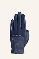Golfhandschuhe von Zoom, Hybrid-Modell, dunkelblau mit schwarzem Design, aus weichem Material für besseren Griff und Komfort.