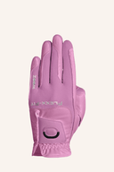 Zoom Hybrid Golfhandschuhe in Pink mit gedrucktem Design, flexible und bequeme Handschuhe für besseren Griff beim Golfspielen