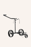 Schwarzer JuStar Elektrotrolley 1.0 aus der JuStar Black Series, robustes Transportgerät für schwere Lasten