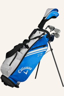 Callaway XJ Junior Golf-Komplettset mit 7 Teilen, inklusive Schläger und Tasche, für junge Golfspieler, in lebendigen Farben.