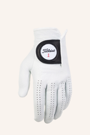 Golfhandschuh von Titleist, Players Modell, aus weichem Leder, zeigt das Handschuh-Design für optimale Griffigkeit beim Golfspielen.