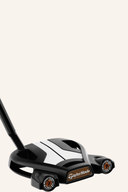 TaylorMade Spider Tour Black #3 Putter, modernes Golfschläger-Design mit schwarzer Oberfläche und ergonomischem Griff.
