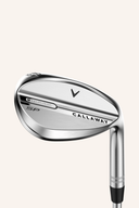 Callaway Opus SP Wedge in Chrom, zeigt die schlanke Form und den griffigen Griff für präzises Schlagen.