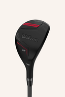 Wilson DynaPower Hybrid Schläger mit schwarzem und gelbem Design, geformt für vielseitiges Spiel und präzise Ballkontrolle.