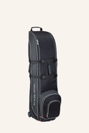 Schwarzer Big Max Wheeler III Trolley mit schwarzem Druck, aus robustem Material, für Reisen und Komfort.