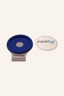 Golfers Paradise Ballmarker HatClip, praktischer Clip mit Ballmarkierung für Golfmützen, silberfarbenes Design, Nahaufnahme