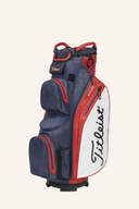 Titleist 14 StaDry Cartbag mit mehreren Fächern und wasserabweisendem Material, für Golftaschen auf dem Golfwagen.