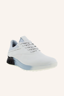 Ecco S-Three Golfschuhe aus Leder mit Schnürung, rutschfester Sohle, ideal für Golfspieler, schwarz, seitliche Ansicht