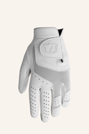 Wilson Conform Golfhandschuh aus Leder, zeigt den Handrücken und die flexible Passform für optimalen Griff beim Golf.