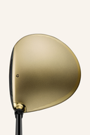 TaylorMade Qi 35 Max Designer Series Driver, schwarzer Golfschläger mit goldener Krone und Schlägerkopf im Bild.