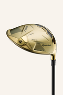 TaylorMade Qi 35 Max Driver der Designer Series mit schlichter, schwarzer Schlägerkopfdesign und grifffreundlichem Schaft.