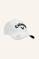 Callaway Stitch Magnet Golf Cap, schwarze Kappe mit Stickerei und Magnetverschluss für Golfliebhaber, sportliches Design