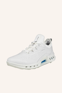 Ecco Biom C4 Golfschuhe in Schwarz mit griffiger Sohle für Golfspiel, seitliche Details sichtbar.