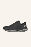 Ecco LT1 Golfschuhe in Schwarz mit sportlichem Design, strapazierfähigem Material und rutschfester Sohle für optimalen Grip.