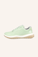 Ecco LT1 Golfschuhe in schwarzem Leder mit Schnürung und rutschfester Sohle, für Damen und Herren.