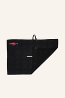 Schwarzes Callaway Mikrofaser Handtuch für Sport und Reisen, weich und saugfähig, mit Callaway Logo sichtbar.