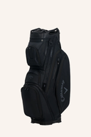 Callaway Org 14 Cartbag in Schwarz, mit mehreren Fächern und Griffen für einfachen Transport, ideal für Golfspieler.