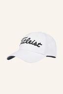 Titleist Player Performance Cap, schwarze Kappe mit Logo, für optimalen Tragekomfort beim Golfen