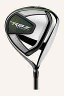 TaylorMade RBZ Speedlite Komplettset mit Golfschlägern, Schlägerkopf und Griffen, auf weißem Hintergrund.
