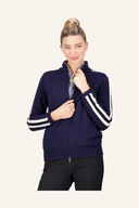 Jack Nicklaus Wind Stopper Pullover Jacke mit durchgehendem Reißverschluss und Stehkragen, sichtbar in der Produktabbildung