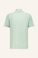 Herren Poloshirt von Jack Nicklaus mit weißen und blauen Streifen, aus Baumwolle, sportliches Design, kurze Ärmel.