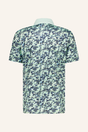 Herren Polo-Shirt mit Blumenmuster von Jack Nicklaus, kurze Ärmel, sportliches Design, auf weißem Hintergrund fotografiert.
