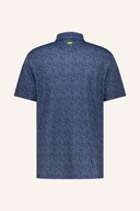 Hellblaues Flock Print Polo von Jack Nicklaus, kurze Ärmel, klassischer Schnitt, geeignet für sportliche und lässige Looks.