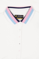 Weißes Solid Polo Poloshirt von Jack Nicklaus, aus weicher Baumwolle, mit klassische Kragen und kurzem Ärmel.