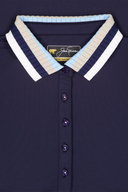 Dunkelblaues Jack Nicklaus Poloshirt aus festem Stoff, kurzärmelig, mit Kragen und Knopfleiste, ideal für sportliche Outfits
