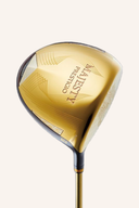 Majesty Prestigio XIV Driver, Golfschläger für lange Abschläge, mit schwarzem Griff und Schlägerkopf.