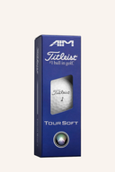 Golfball Tour Soft 2026 von Titleist, normale Golfbälle mit weicher Schlagqualität, auf dem Bild sichtbar.
