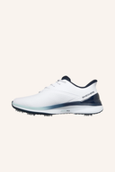 Skechers Blade Tour SI Golfschuhe in Profilansicht, schwarze Golfschuhe mit weißem Sohlendesign, für Herren.