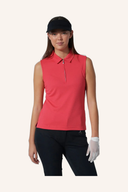Ärmelloses Peoria Poloshirt von Daily Sports, bequemer Polo aus weichem Stoff, in klassischem Design, frontal sichtbar.