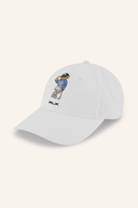 Ralph Lauren Lady Baer Cap, modische Kappe aus Stoff mit Markenlogo, ideal für Freizeit und Sonnenschutz.