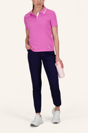 Kurzarm-Poloshirt von Golfers Paradise, atmungsaktives T-Shirt aus Baumwolle mit Kragen und Knopfleiste, sportlicher Look.