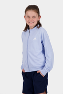 Adidas Junior Fullzip Jacke aus atmungsaktivem Material, in Blau mit Reißverschluss und Kapuze, ideal für Kinder.