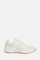 Adidas Zoysia Golfschuhe aus Leder mit Schnürung und grün-weißem Design, geeignet für Golfspieler.