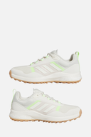 Adidas Zoysia Golfschuhe aus schwarzem Leder mit weißen Details und griffiger Sohle, für optimalen Halt beim Golfspielen