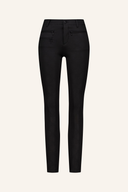 Lange Hose von Alberto aus Jersey mit Print, bequemes Design, in dunkler Farbe, zeigt den elastischen Bund und lockeren Sitz.