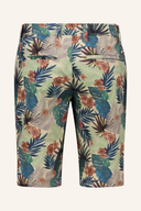 Alberto Earnie Revolutional® Jungle WR Golfshorts, lange Hosen in grüner Camouflage-Optik, mit Gürtel und Taschen.