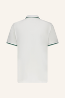Bogen Polo Cody von Bogner, blaues Poloshirt aus Baumwolle mit Kragen und Knopfleiste, Detailaufnahme
