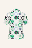 Bogen Taya Poloshirt aus Baumwolle, blau mit Knopfleiste und Logo-Details, für sportlichen Casual-Look.