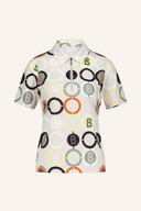 Bunter Taya Poloshirt von Bogner aus Baumwolle mit Kragen und Knopfleiste, legerer Schnitt und sportlicher Look.